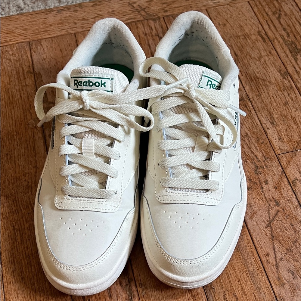 Reebok Cream Lace-Up Sneakers